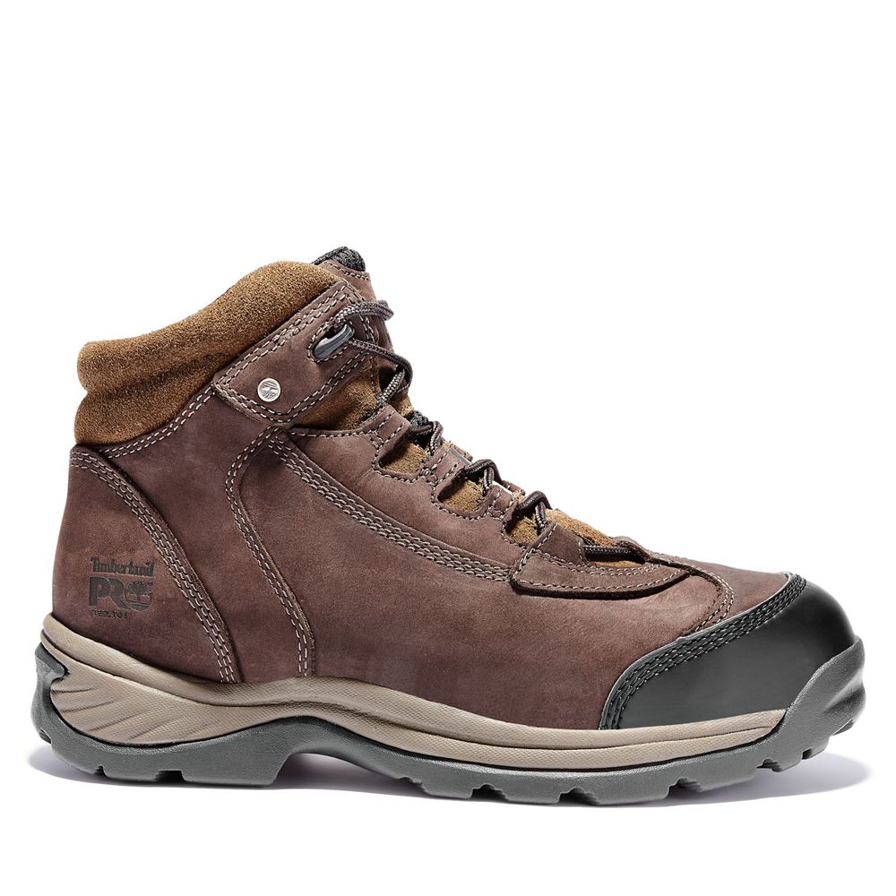 Timberland Mens Work Boots PRO® Ratchet Steel Toe - Brown/Black - India EY1367052